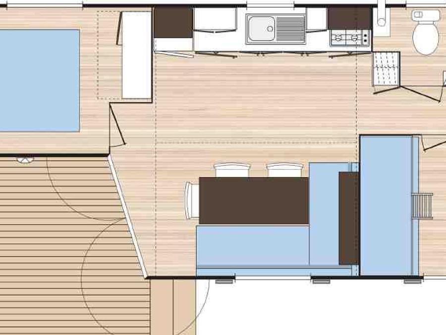 Mobilhome 6 personnes - Confort + 32 m² - 3 chambres - climatisation 6