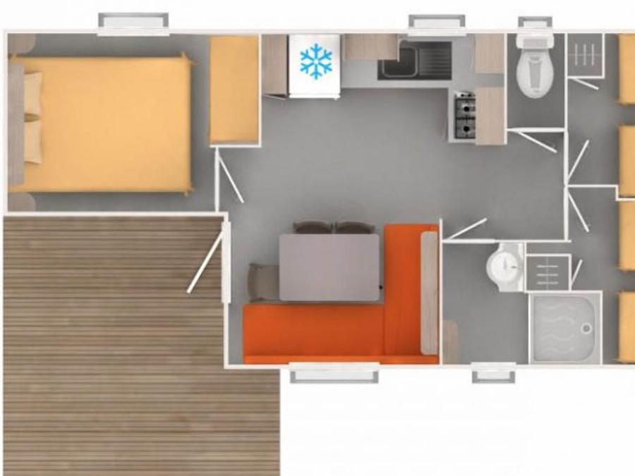 Mobilhome 6 personnes - Rondinara 35m² Terrasse Intégrée 9