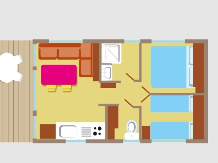 Mobilhome 4 personnes - Cocoon+ 4 personne 2 chambres 24m² 3