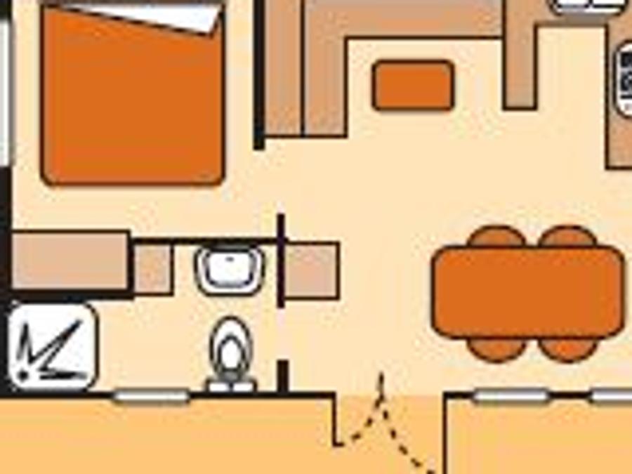 Mobilhome 6 personnes - Cottage Privilège 3 chambres + Clim 5