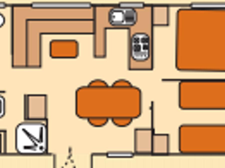 Mobilhome 8 personnes - Cottage Famille 4 chambres + Clim 5