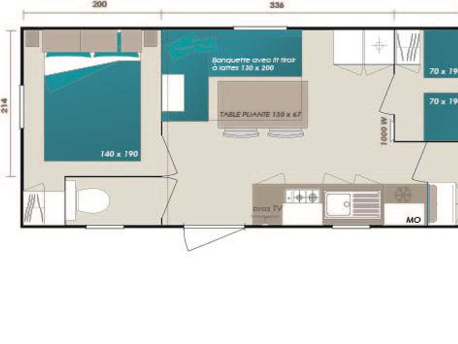 Mobilhome 4 personnes - standard climatisé 1