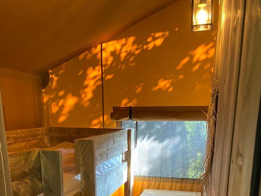 Tente en toile et en bois 4 personnes - Tente Lodge 2 chambres 3