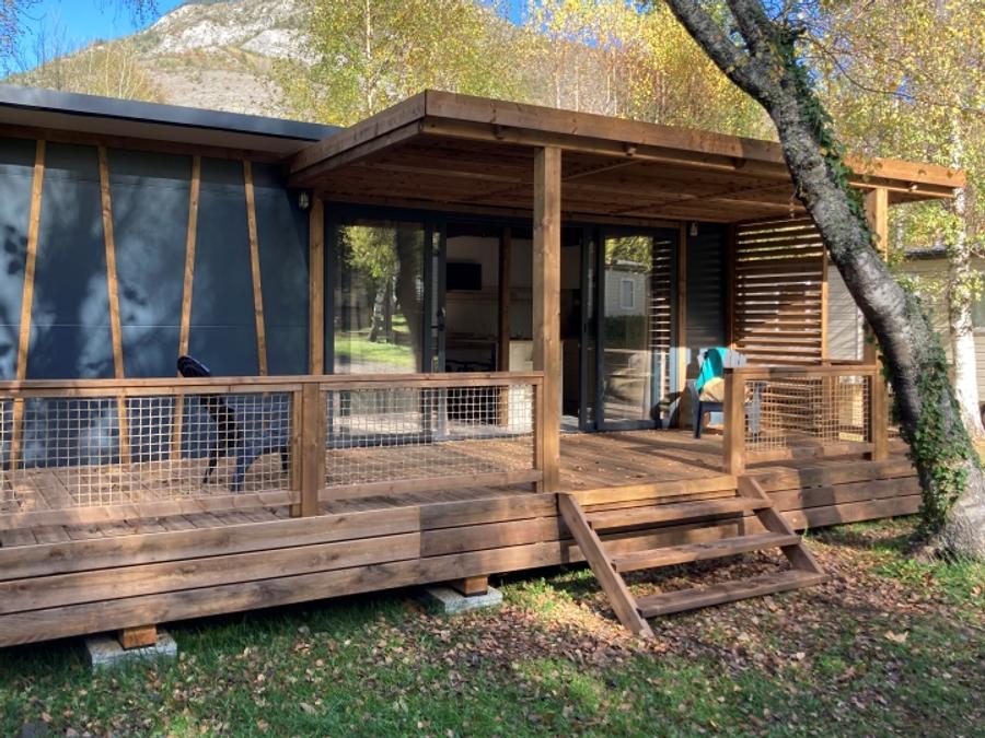 Chalet 6 personnes - Portland Premium 35m² - 3 chambres + TV + LV + Terrasse semi couverte 0