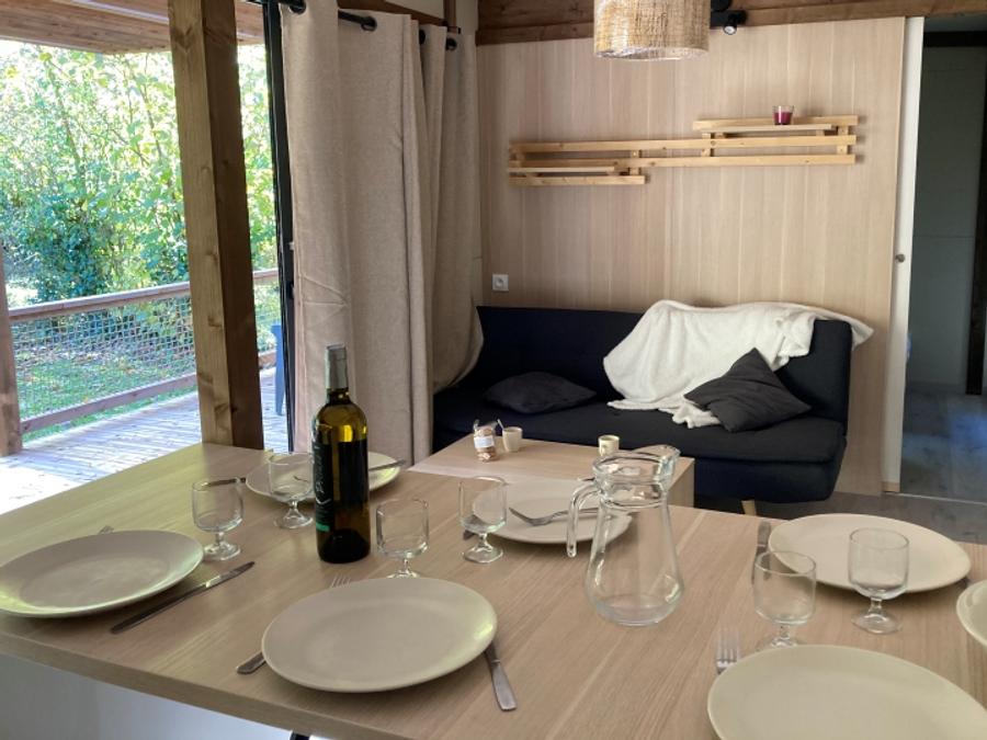 Chalet 6 personnes - Portland Premium 35m² - 3 chambres + TV + LV + Terrasse semi couverte 4