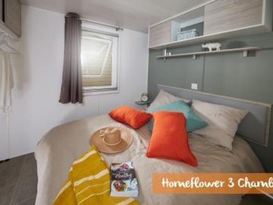 Mobilhome 6 personnes - Home Flower Premium 33m² - 3 chambres + TV + LV + Terrasse + Clim 2