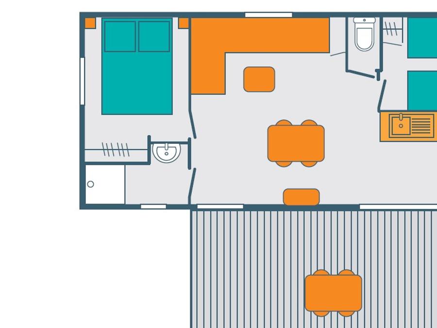 Mobilhome 4 personnes - PREMIUM 4 pers (32m²) 2