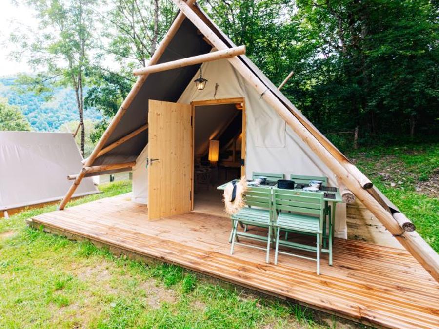 Tente en toile et en bois 4 personnes - LODGE TRAPPEUR 4 pers 6