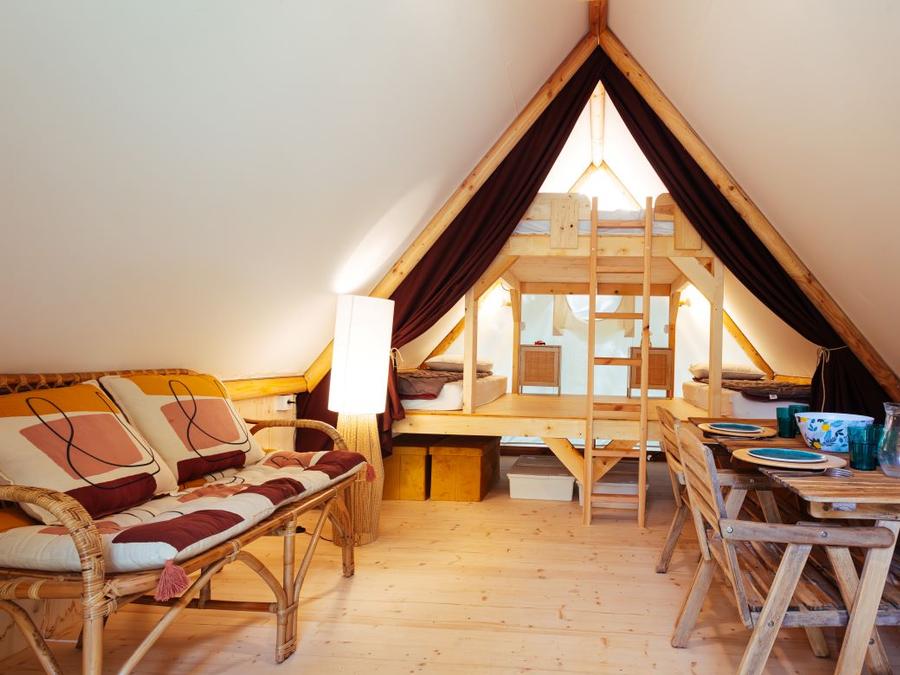 Tente en toile et en bois 4 personnes - LODGE TRAPPEUR 4 pers 1