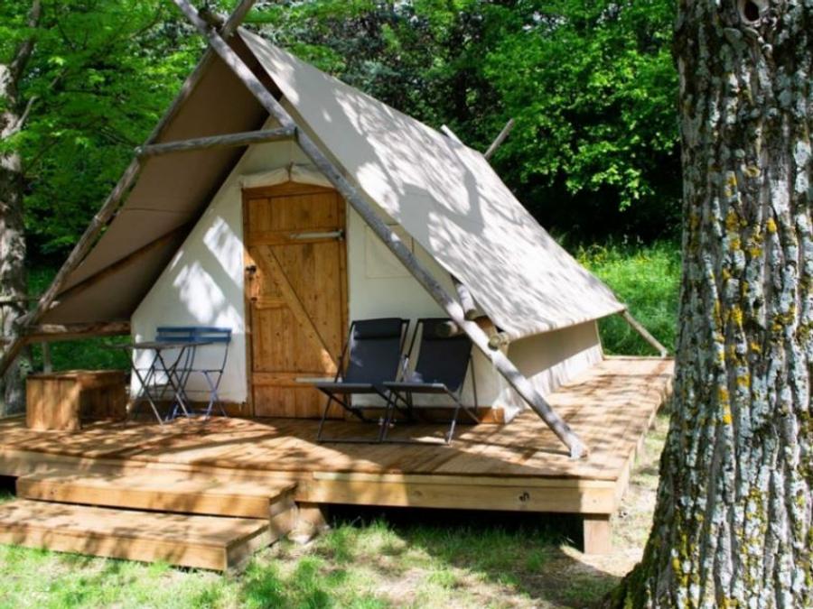 Tente en toile et en bois 4 personnes - LODGE TRAPPEUR 4 pers 0