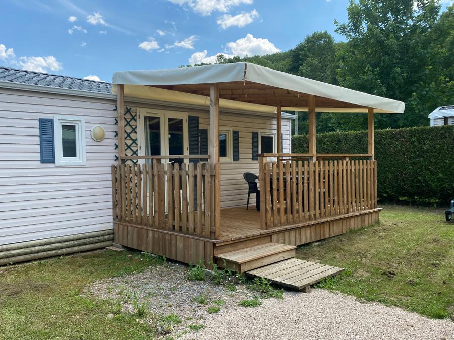 Mobilhome 4 personnes - AULUS : 1 salle d'eau sans terrasse couverte 2