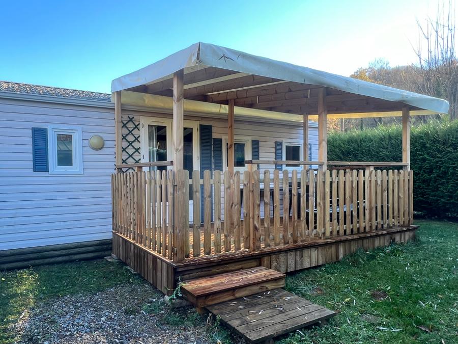 Mobilhome 4 personnes - AULUS : 1 salle d'eau sans terrasse couverte 1