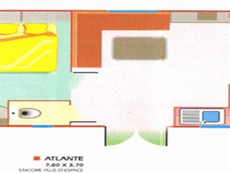 Mobilhome 4 personnes - AULUS dimanche : 1 salle d'eau avec terrasse couverte 6