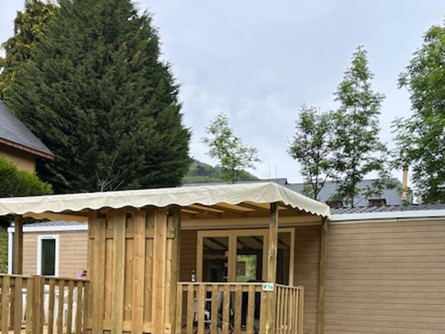 Mobilhome 8 personnes - Cottage 4 chambres TV LV Terrasse semi-couverte 6