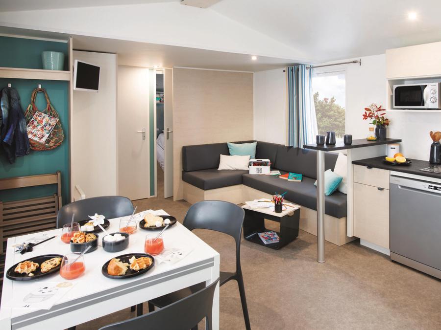 Mobilhome 8 personnes - Cottage 4 chambres TV LV Terrasse semi-couverte 1