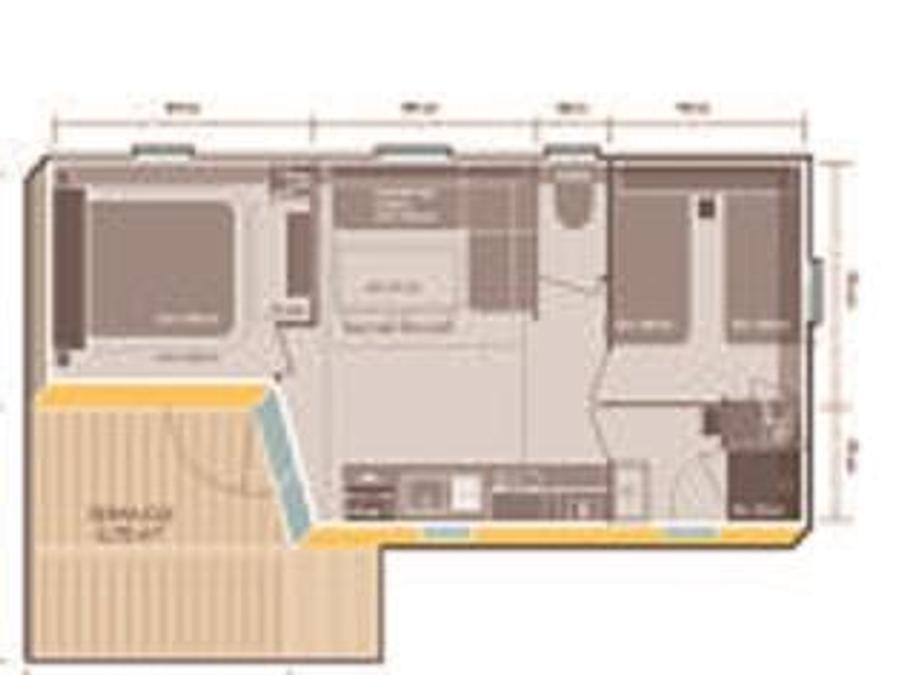 Mobilhome 5 personnes - ARDIDEN TV LV Terrasse semi-couverte 6