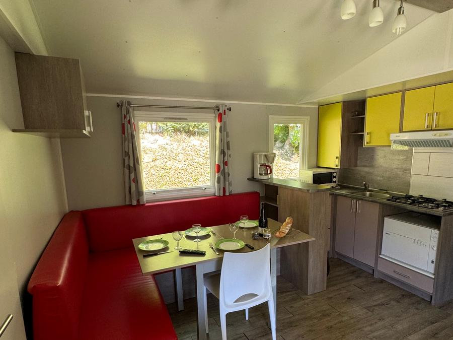 Mobilhome 6 personnes - 3 chambres MARMOTTE TV LV Terrasse semi-couverte 7