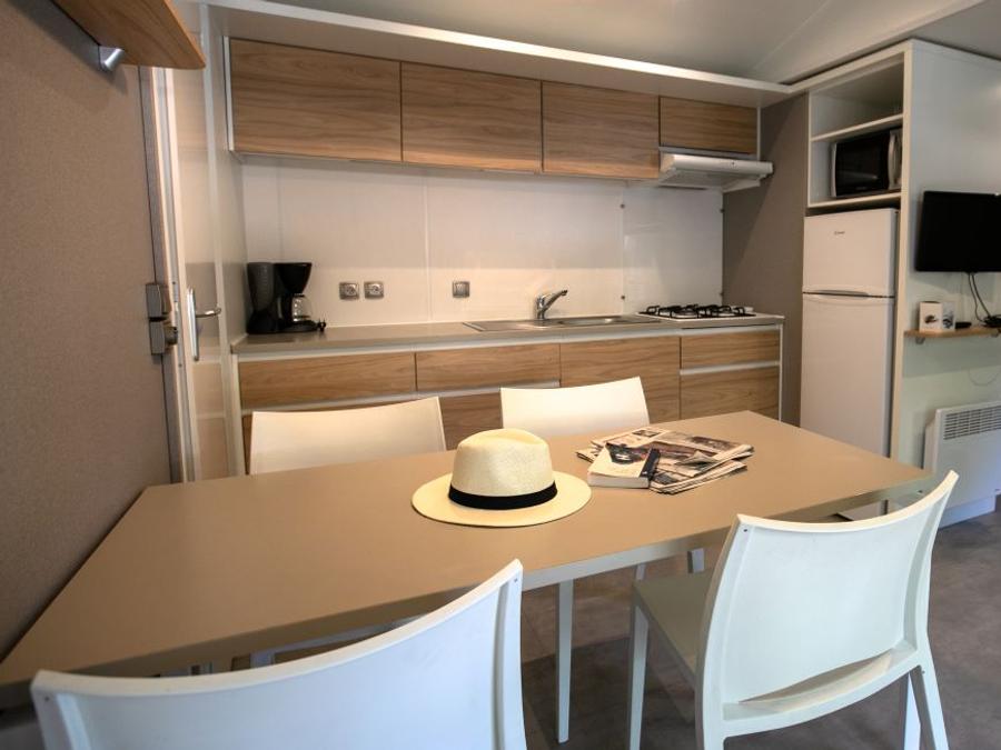 Mobilhome 6 personnes - 3 chambres MARMOTTE TV LV Terrasse semi-couverte 9