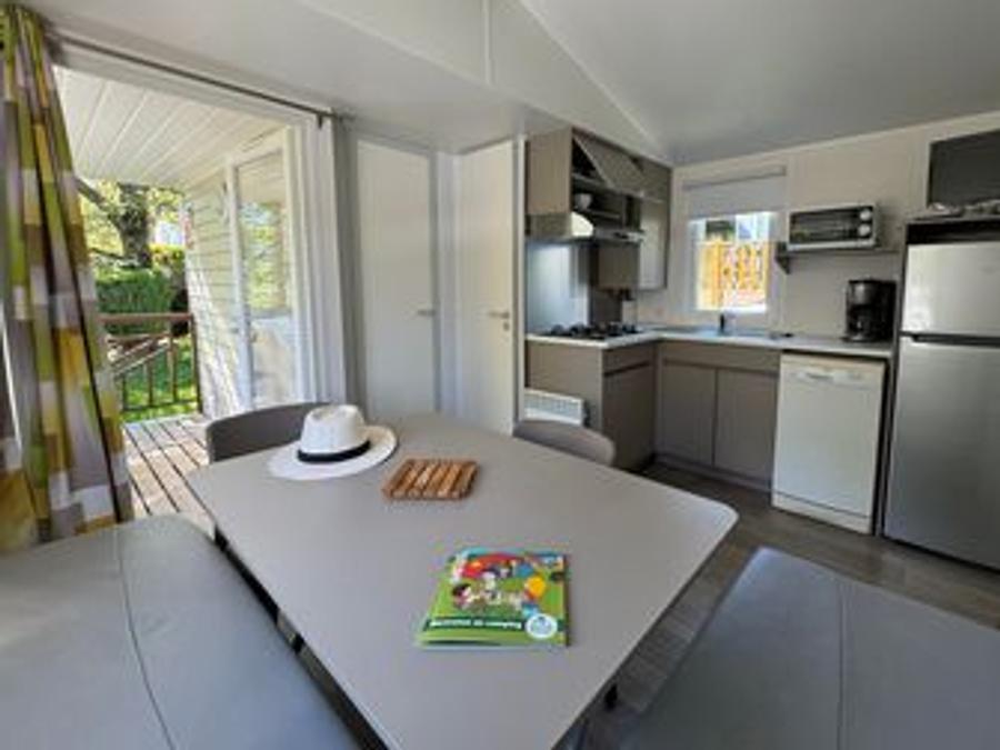 Mobilhome 5 personnes - Mobil-home Gavarnie 2 chambres TV LV Terrasse semi couverte 1