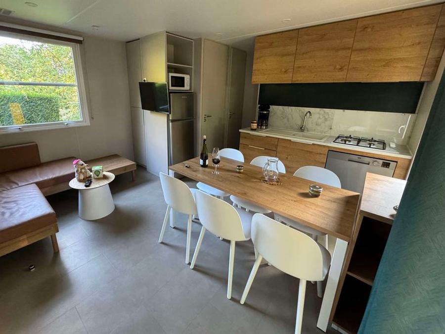Mobilhome 6 personnes - Gloriette 3 chambres TV LV Terrasse semi couverte 0