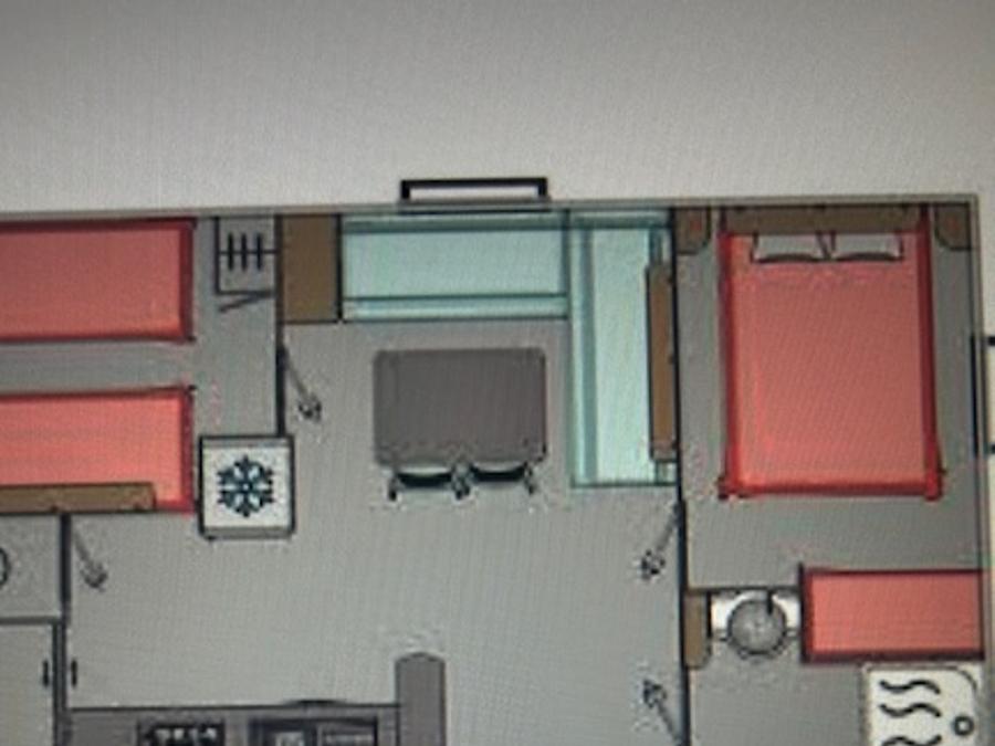 Mobilhome 5 personnes - Troumouse 2 chambres TV LV Terrasse semi-couverte 5