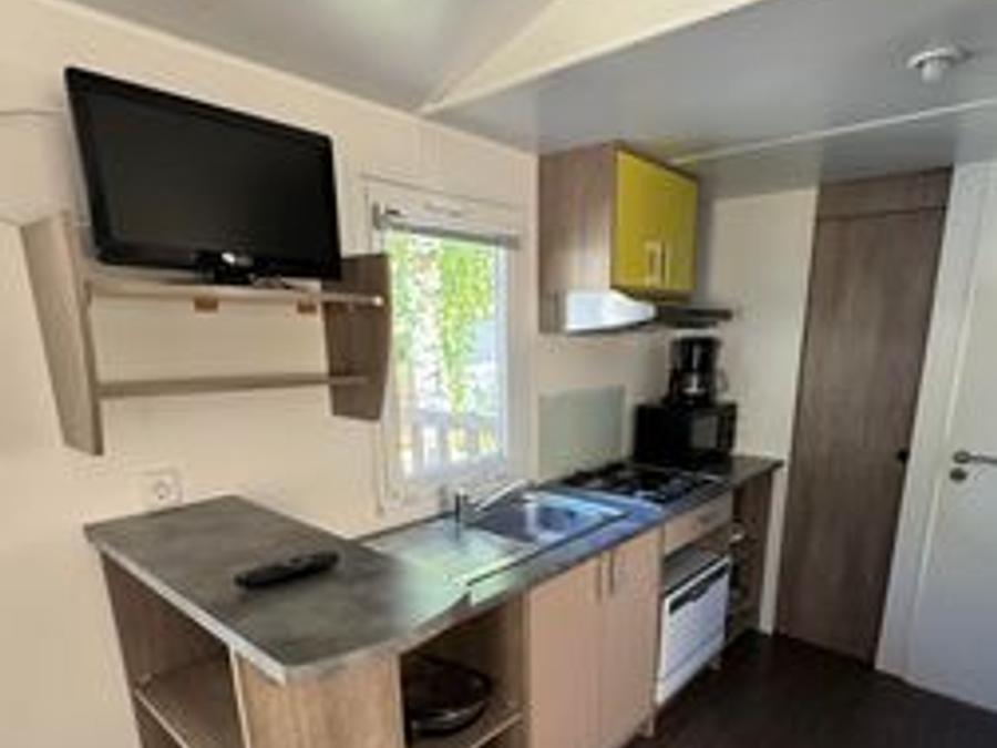 Mobilhome 5 personnes - Troumouse 2 chambres TV LV Terrasse semi-couverte 1