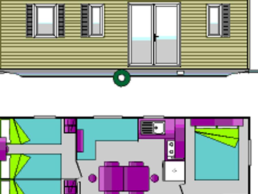 Mobilhome 6 personnes - Espace 13
