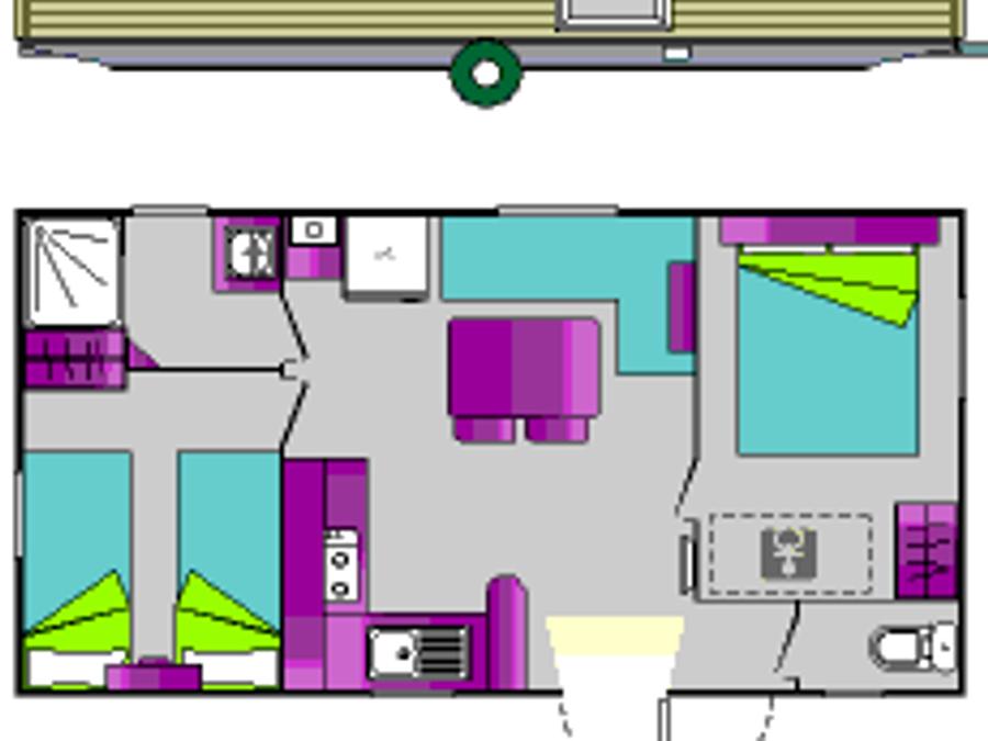Mobilhome 4 personnes - Cap vert 8