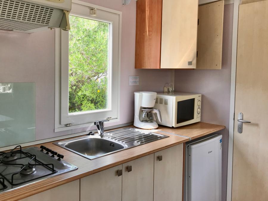 Mobilhome 4 personnes - Loggia 31m², 2 chambres, terrasse Loggia intégrée, climatisation 3