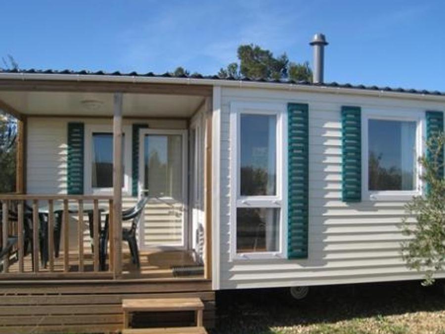Mobilhome 4 personnes - Loggia 31m², 2 chambres, terrasse Loggia intégrée, climatisation 1