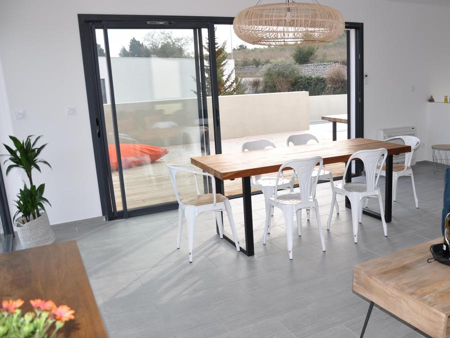 Villa 8 personnes - CASA PALMA villa avec piscine privée, vue sur étang de La Palme - 4 chambres - grande terrasse bois 8