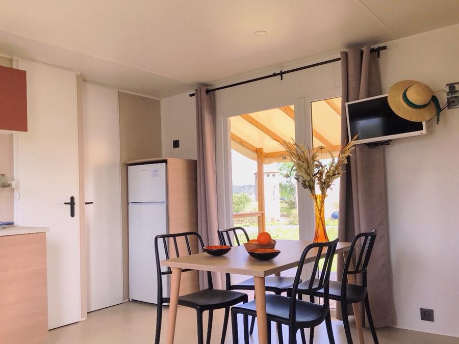 Mobilhome 6 personnes - Top Espace premium 32m², 3 chambres, terrasse couverte 15m² + TV + Lave vaisselle + climatisation 0