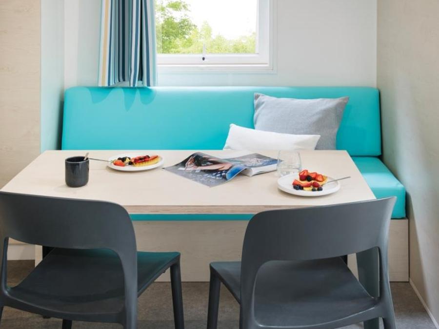 Mobilhome 4 personnes - Hawaii 21.70m², 2 chambres, climatisation+terrasse couverte 11m². Neuf 2