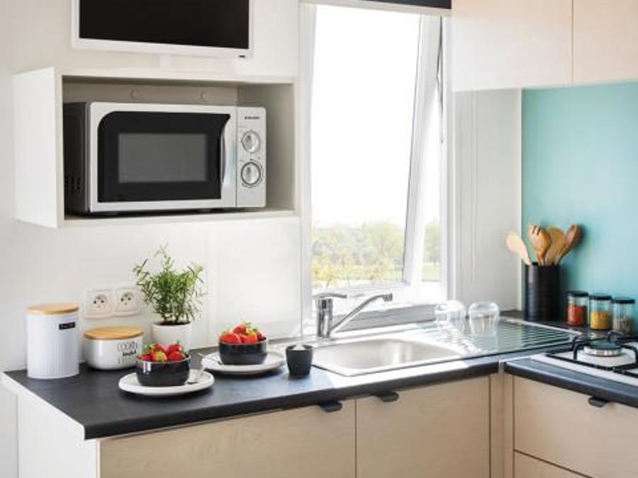 Mobilhome 4 personnes - Hawaii 21.70m², 2 chambres, climatisation+terrasse couverte 11m². Neuf 1