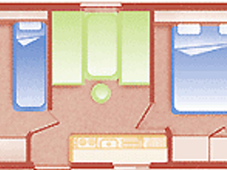 Mobilhome 4 personnes - Bambi 16m², 2 chambres (sans sanitaires) 6