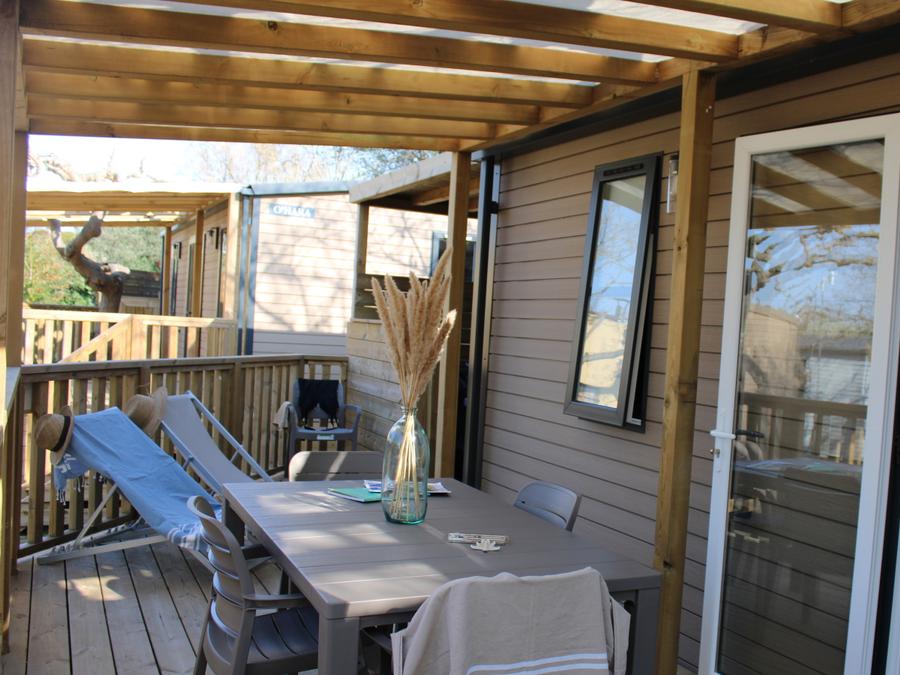 Mobilhome 4 personnes - Moorea 52 m² - 3 pièces - 2 chambres - Jacuzzi privatif - Climatisation 9