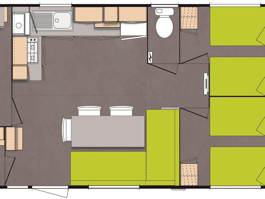 Mobilhome 6 personnes - n°29 + 42 9