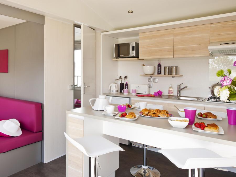 Mobilhome 4 personnes - cuisine îlo central n°44 1