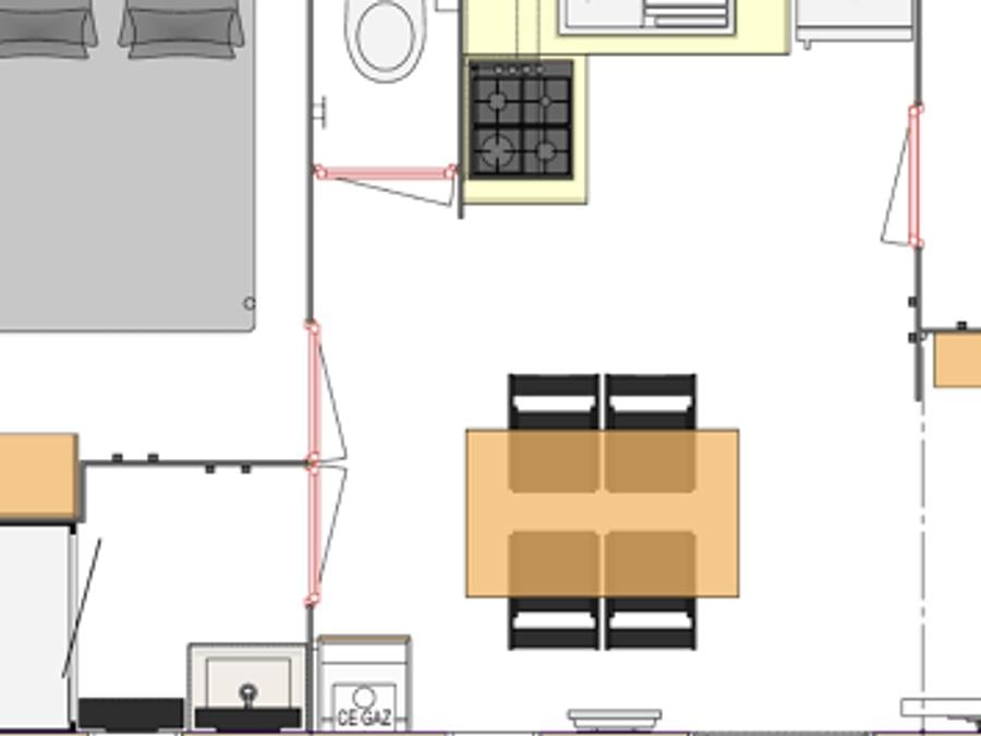 Mobilhome 5 personnes - Mobil LAVANDE Climatisé 2 chambres (27m²) 6