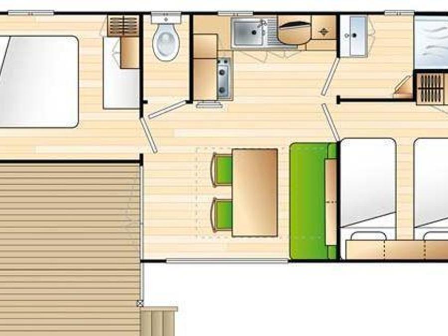 Mobilhome 6 personnes - MEDITERRANEE 2 Ch Clim et TV 11