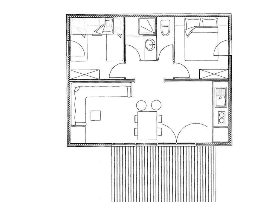 Chalet 5 personnes - CH2 ESPACE 35 m² 21