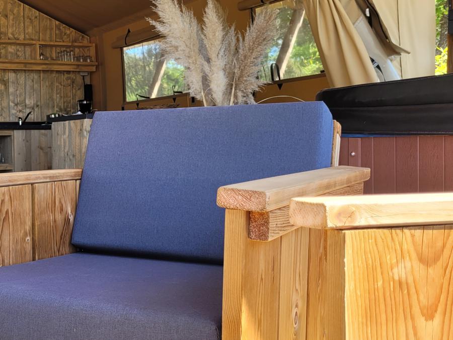 Tente en toile et en bois 6 personnes - Eco-Lodge WOODY 3 chambres 20