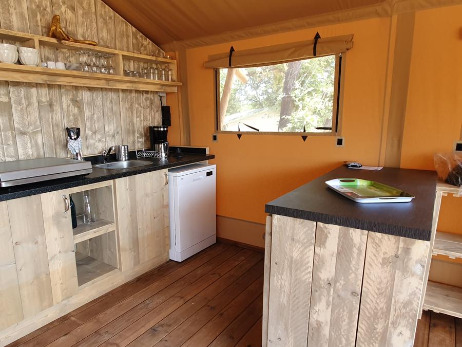 Tente en toile et en bois 6 personnes - Eco-Lodge WOODY 3 chambres 13