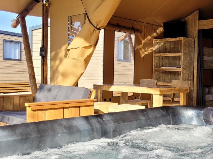 Tente en toile et en bois 4 personnes - Eco-Lodge WOODY 2 chambres 0