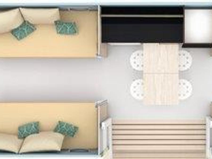 Tente 4 personnes - Coco Sweet 16m² - 2 chambres - sans sanitaires 4 pers 4