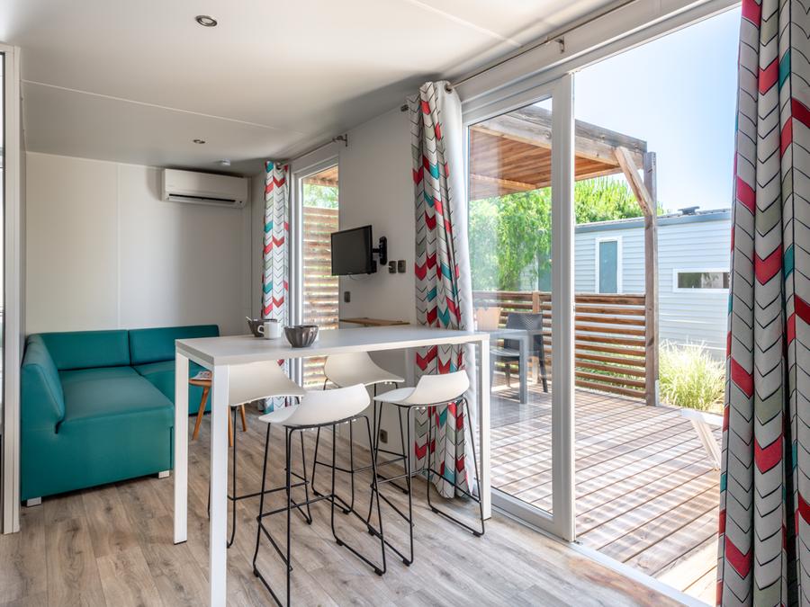 Mobilhome 4 personnes - Mobil home Premium Plus 31m2 - 2 chambres +TV+Clim+Draps+Serviettes+Lits faits+Ménage inclus 4 pers 5