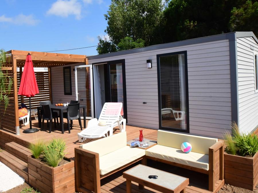 Mobilhome 4 personnes - Mobil home Premium Plus 31m2 - 2 chambres +TV+Clim+Draps+Serviettes+Lits faits+Ménage inclus 4 pers 0
