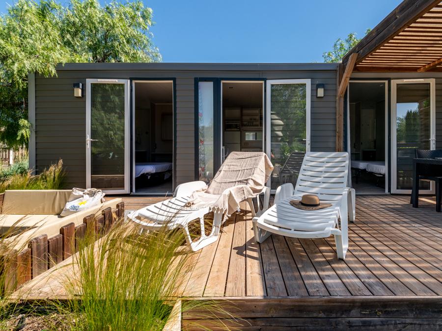 Mobilhome 4 personnes - Mobil home Premium Plus 32m²-2 chambres - 2SDB+TV+Clim+Draps+Serviettes+Lits faits+Ménage final incl 4 pers 3
