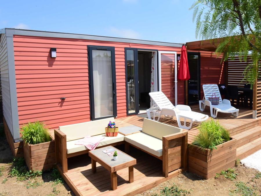 Mobilhome 6 personnes - Mobil Home Premium Plus 33m²- 3 chambres +TV+Clim+Draps+Serviettes+Lits faits+Ménage final inclus 6 pers 0