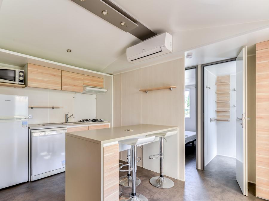 Mobilhome 4 personnes - Mobil-home Premium 28m² - 2 chambres - TV + climatisé + Lave vaiselle 4 pers 4